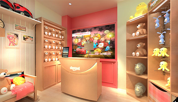 杭州時尚卡通玩偶店鋪裝修設(shè)計