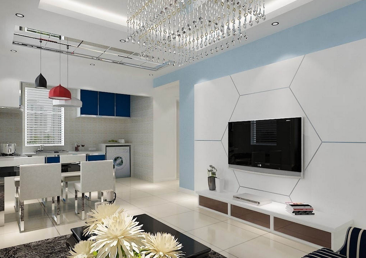 節(jié)約空間，又增大容量電視背景墻