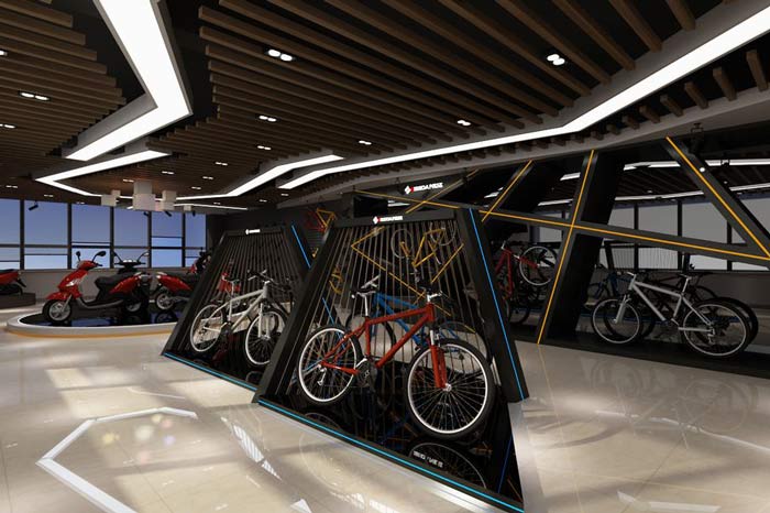 興世達自行車、電動車裝修設計案例