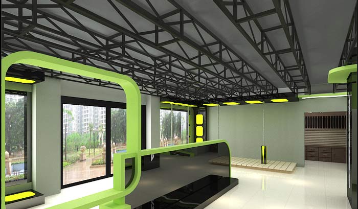 美利達(dá)自行車(chē)專賣(mài)店前臺(tái)裝修設(shè)計(jì)案例效果圖