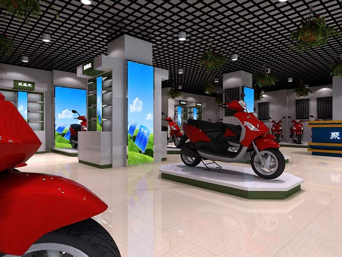 聚晶光太陽(yáng)能電動(dòng)車(chē)專(zhuān)賣(mài)店裝修設(shè)計(jì)案例