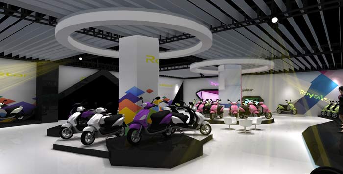 榮事達(dá)電動車展廳裝修設(shè)計案例效果圖