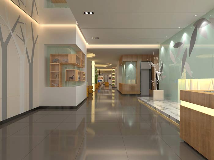 杭州布卡網(wǎng)咖會所前臺走廊裝修設(shè)計案例效果圖
