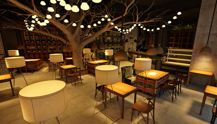月軒網咖休閑區(qū)裝修設計效果圖