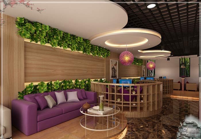 現(xiàn)代風格網(wǎng)咖裝修設計效果圖