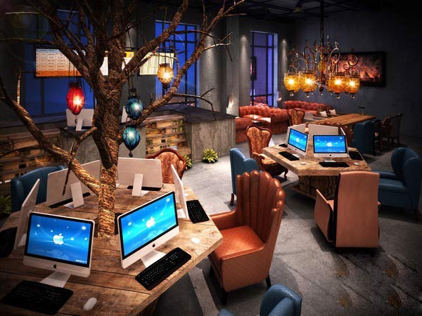 歸本主義網(wǎng)咖裝修設計效果圖