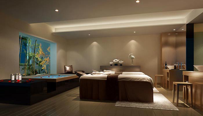 現(xiàn)代、古典混搭美容院裝修設(shè)計案例