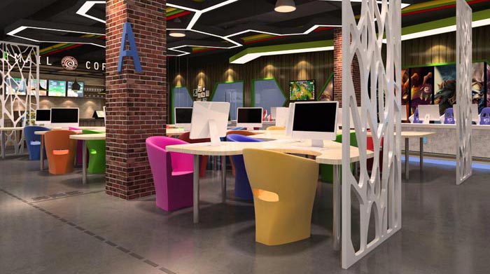 藍(lán)月亮網(wǎng)咖裝修設(shè)計案例