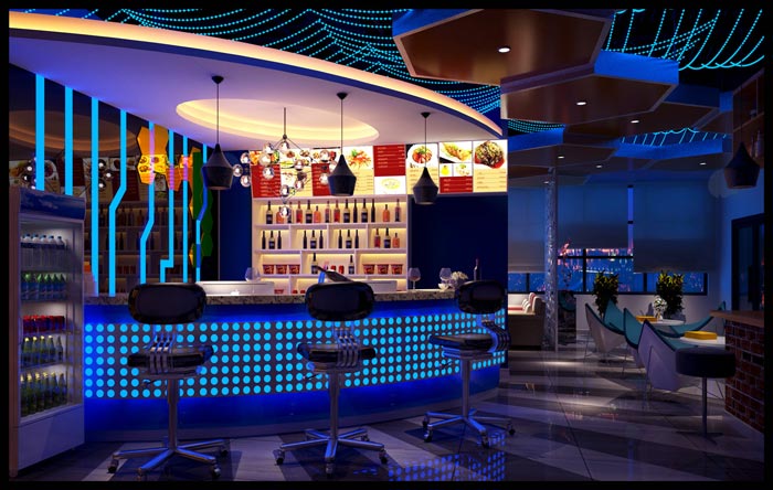 電競網(wǎng)咖前臺裝修設(shè)計(jì)案例效果圖