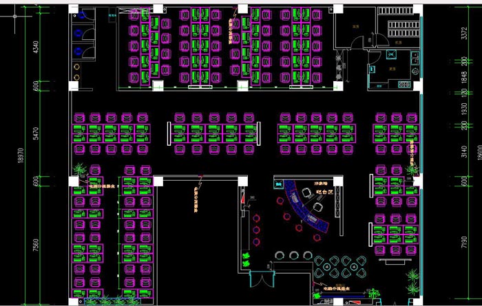 電競網(wǎng)咖裝修設(shè)計(jì)案例圖紙