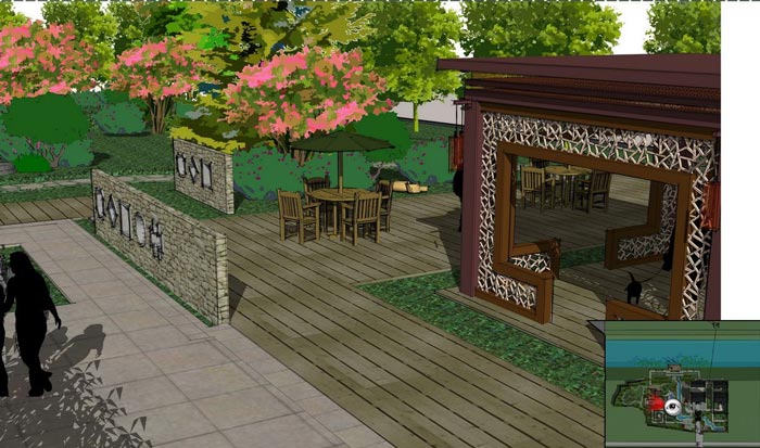 中式茶館設計，推崇淡泊、平和