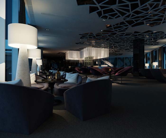 休閑類型主題餐廳吊頂裝修設(shè)計案例效果圖