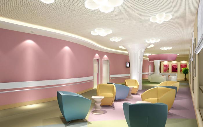 婦女兒童醫(yī)院護(hù)士站休息區(qū)域裝修設(shè)計(jì)案例效果圖