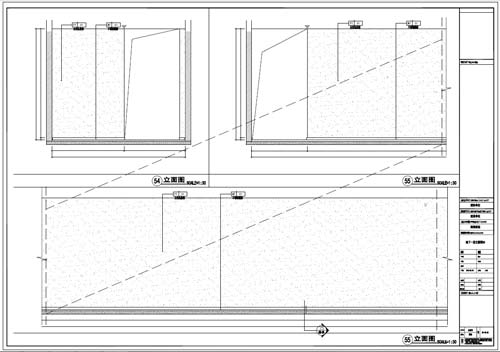 商場(chǎng)深化設(shè)計(jì)施工圖負(fù)一層立面圖54-55