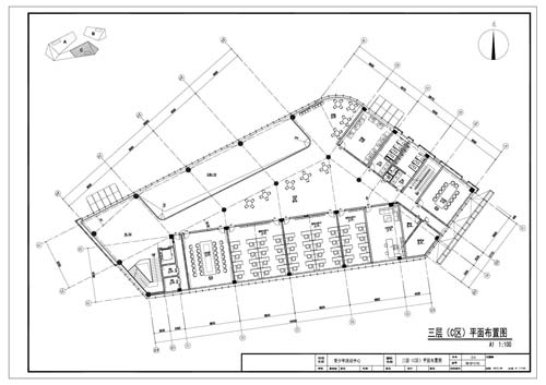 青少年活動中心施工圖深化設(shè)計三層C區(qū)平面布置圖
