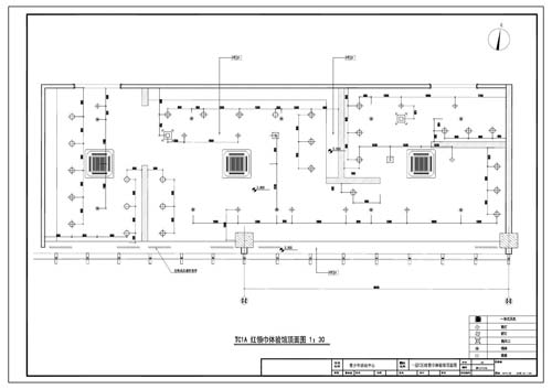 青少年活動中心施工圖深化設(shè)計C區(qū)1層紅領(lǐng)巾體驗館頂面圖