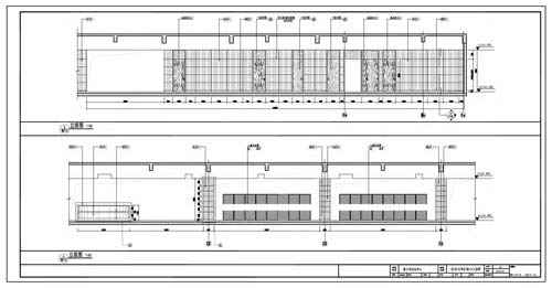 青少年活動中心施工圖深化設(shè)計C區(qū)1層公共區(qū)域5/6立面圖