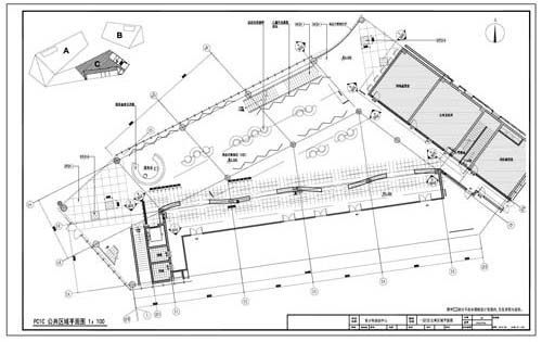 青少年活動中心施工圖深化設(shè)計C區(qū)1層公共區(qū)域平面圖