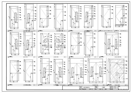 青少年活動(dòng)中心深化設(shè)計(jì)施工圖門(mén)表圖1