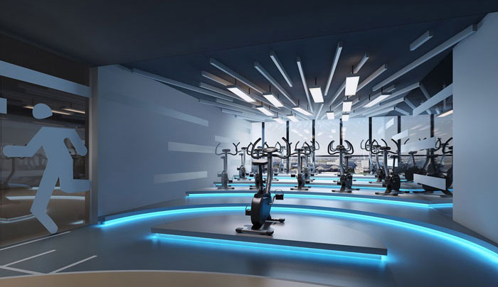 1000平方健身會所裝修設(shè)計(jì)案例