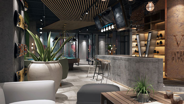 休閑健康健身會所裝修設(shè)計(jì)案例