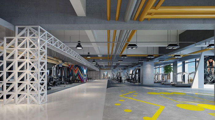 1700平方健身會所裝修設(shè)計(jì)案例