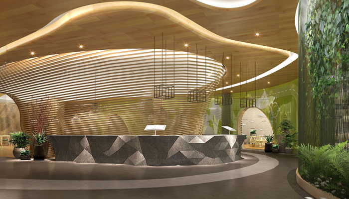 杭州鮮魚(yú)火鍋前臺(tái)裝修設(shè)計(jì)效果圖