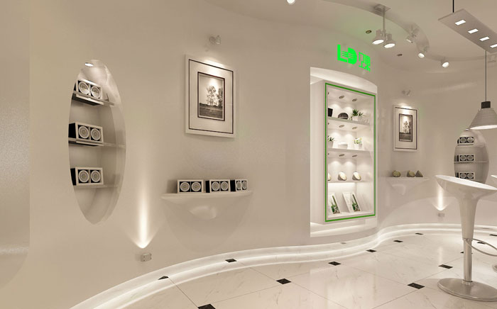 LED展廳展示區(qū)域裝修設(shè)計案例效果圖