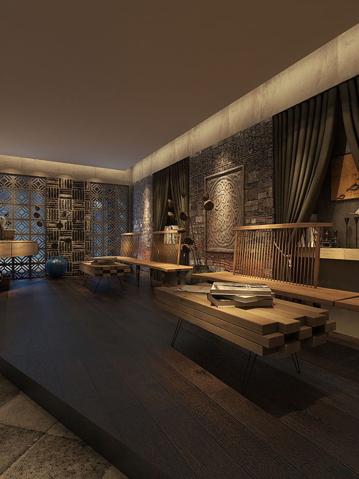 時(shí)而驚奇、時(shí)而陶醉的烤魚店裝修設(shè)計(jì)方案效果圖