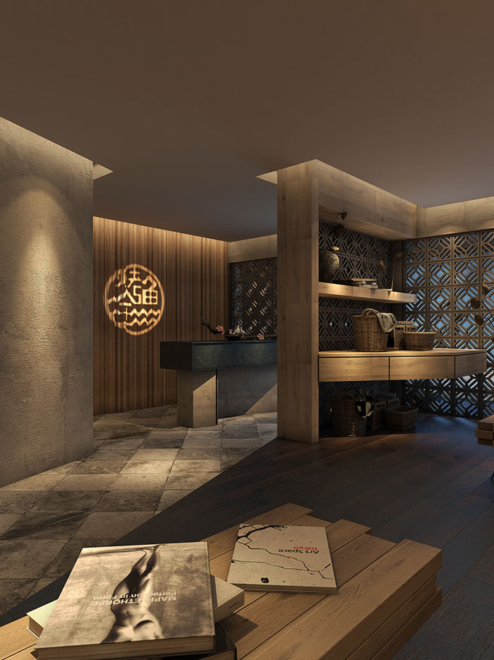 時(shí)而驚奇、時(shí)而陶醉的烤魚店前臺(tái)休息區(qū)域裝修設(shè)計(jì)方案效果圖