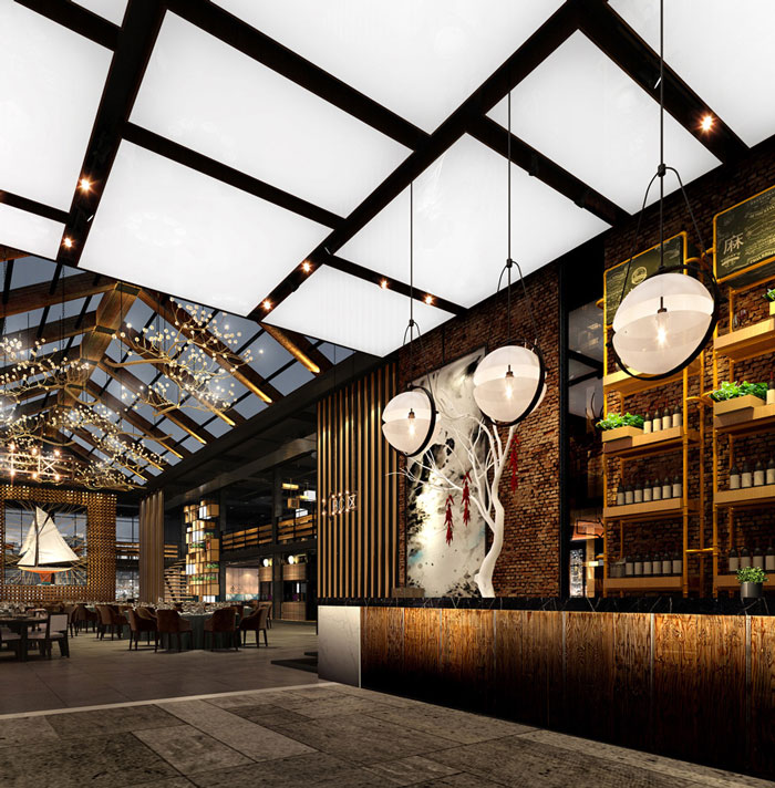 自然、素樸的餐廳大廳過道裝修設計方案效果圖