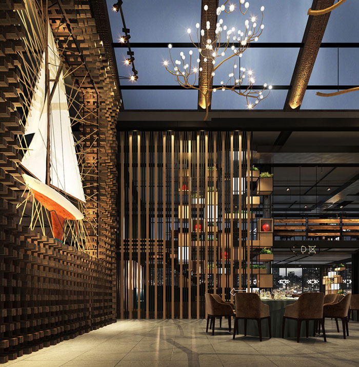 自然、素樸的餐廳背景墻裝修設計方案效果圖