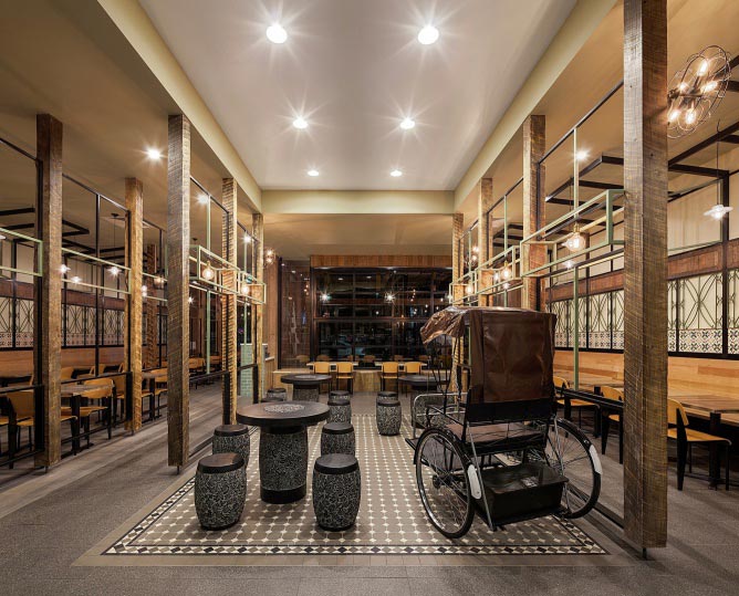 歷史、文化傳統(tǒng)氛圍下1200平方餐廳設(shè)計方案效果圖