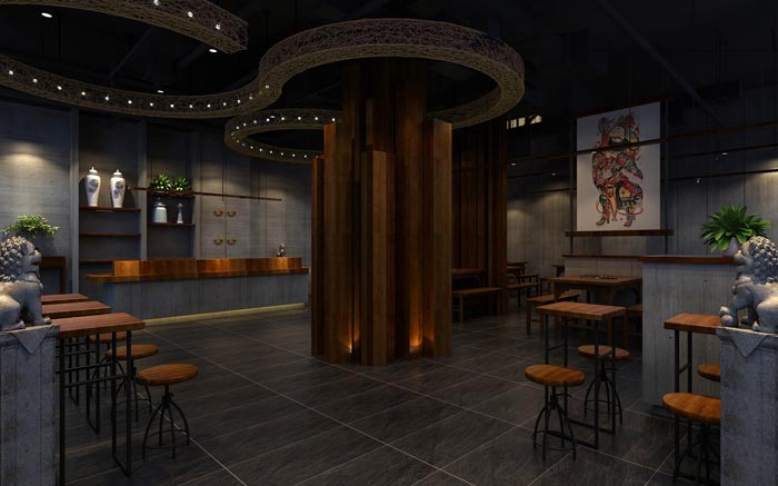 返璞歸真、回歸自然的健康飲食餐廳大廳設(shè)計(jì)案例效果圖