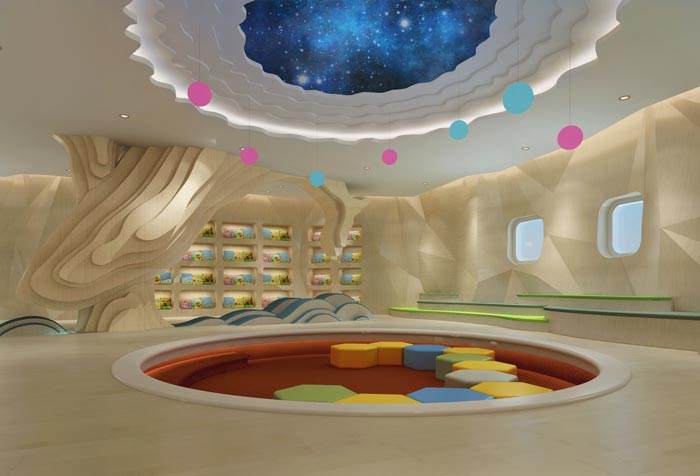 早教繪本館裝修設(shè)計案例效果圖