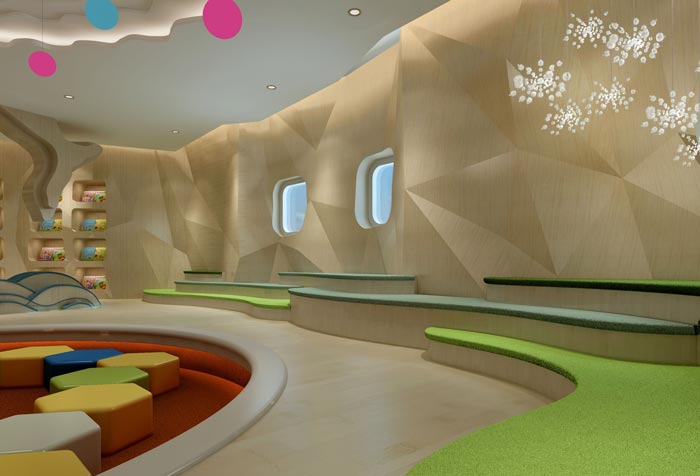 早教繪本館休息區(qū)裝修設(shè)計案例效果圖