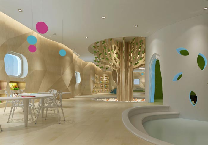 早教繪本館家長閱讀區(qū)裝修設(shè)計案例效果圖