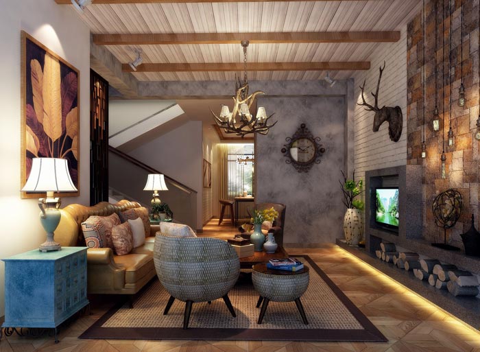 享樂主題酒店獨(dú)棟別墅裝修設(shè)計案例效果圖