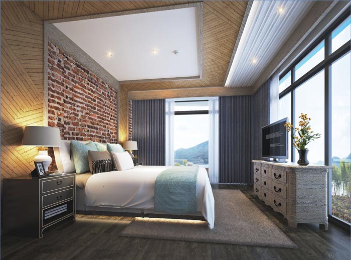 主題概念酒店風(fēng)景客房裝修設(shè)計(jì)案例效果圖