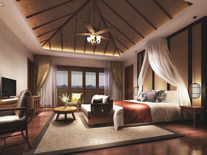 古城假日酒店A類客房裝修設(shè)計案例效果圖