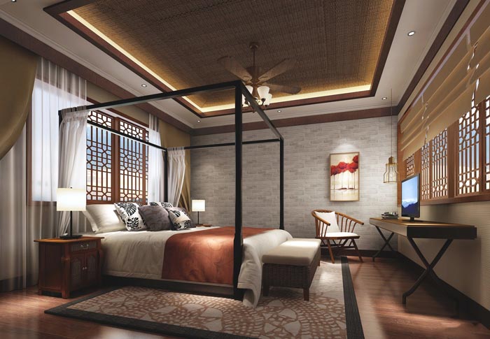 古城假日酒店B類客房裝修設(shè)計案例效果圖