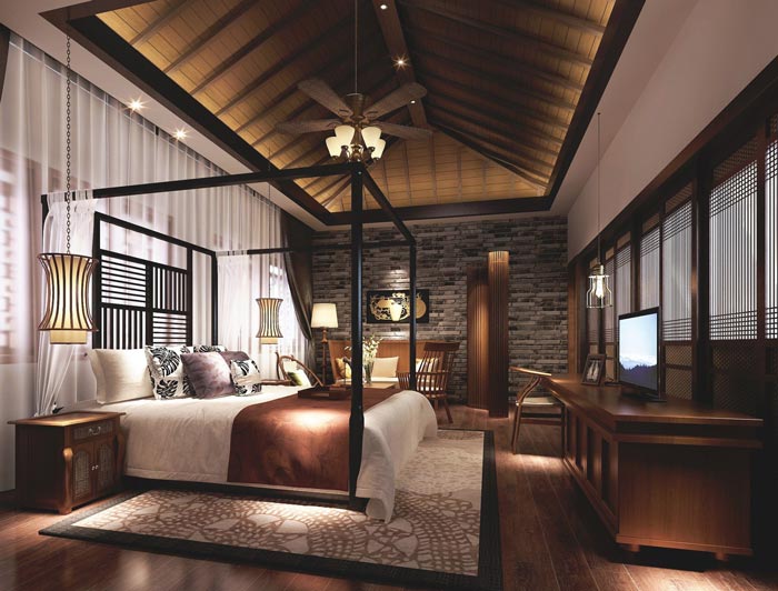 古城假日酒店E類客房裝修設(shè)計案例效果圖