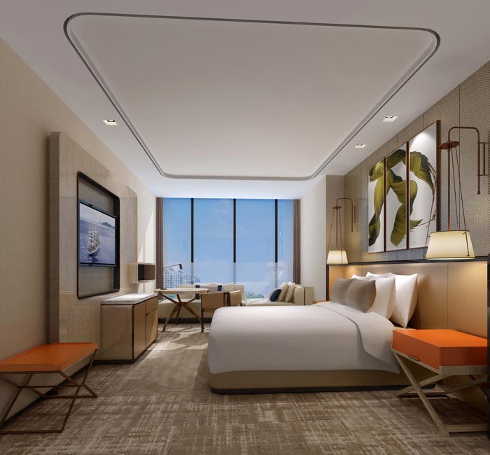 商務(wù)精品酒店客房裝修設(shè)計案例效果圖