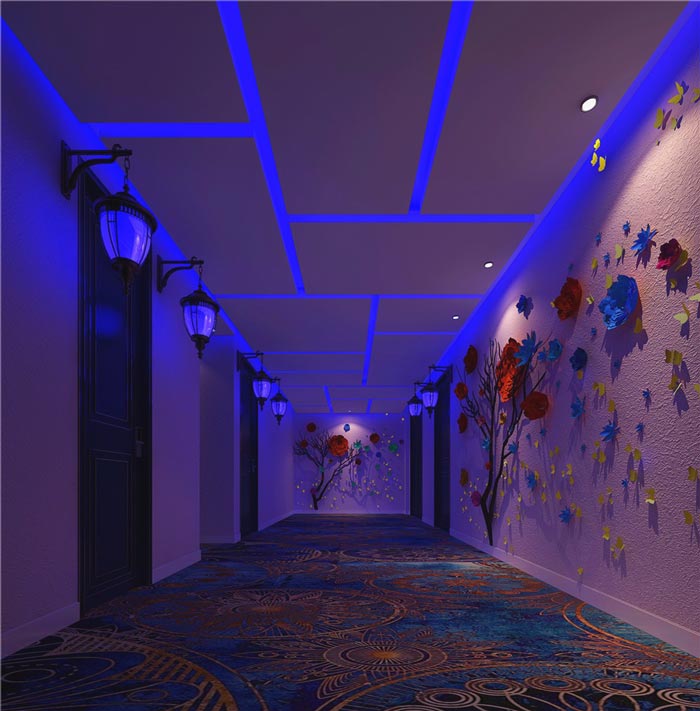 情趣酒店過道裝修設(shè)計案例效果圖