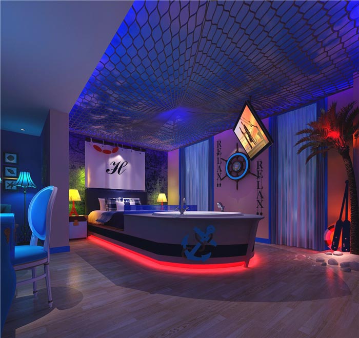 情趣酒店諾曼底號客房裝修設(shè)計案例效果圖