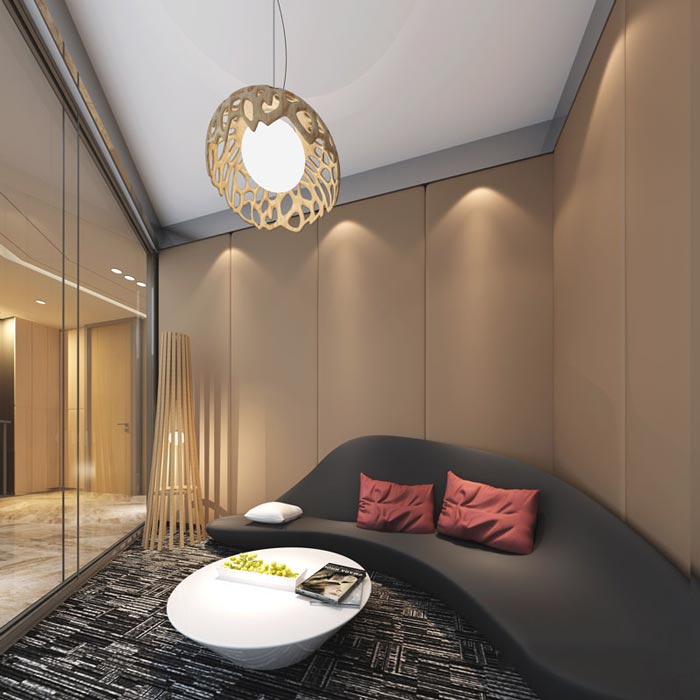 進出口貿(mào)易辦公室接待區(qū)域裝修設(shè)計案例效果圖