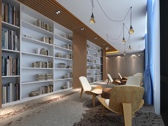 進出口貿(mào)易辦公室學(xué)習(xí)區(qū)域裝修設(shè)計案例效果圖