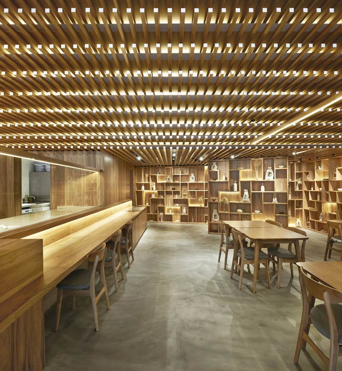 日式餐廳餐區(qū)裝修設計效果圖