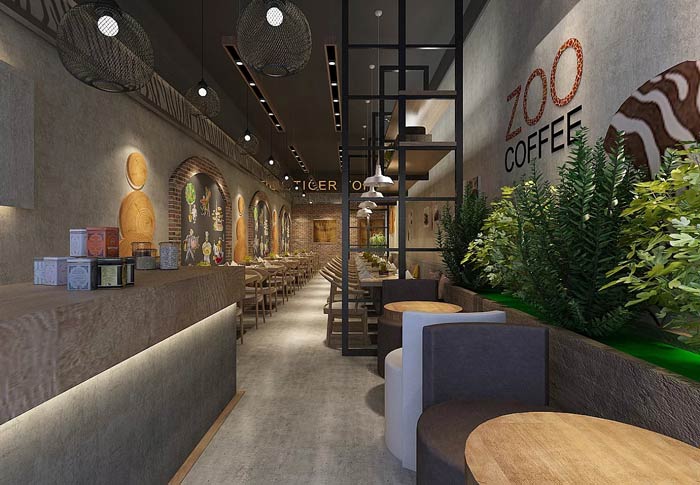 面館進門區(qū)裝修設計效果圖