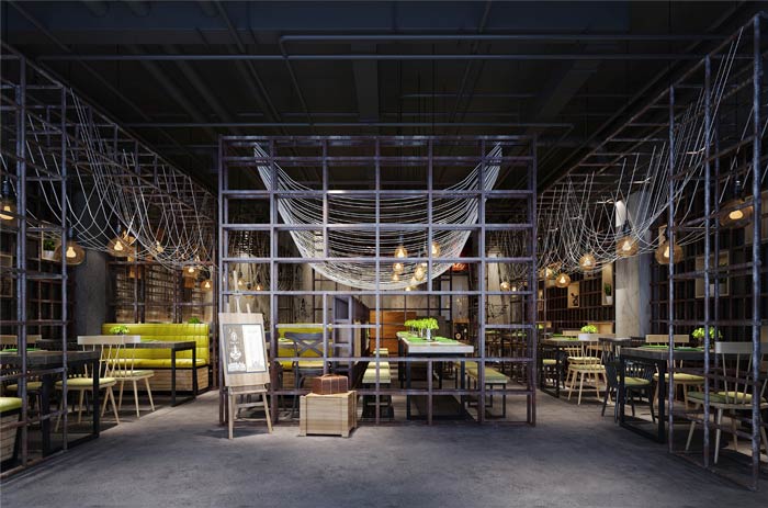 小面館空間裝修設(shè)計效果圖